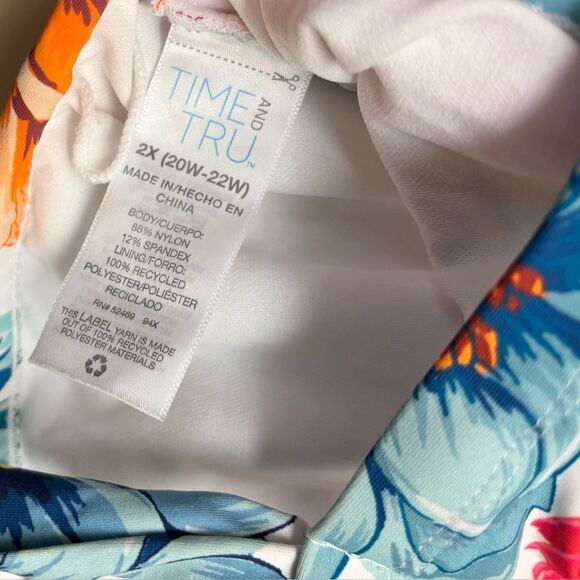 Time and Tru Plus Size Hawaiian Floral Bikini - Size 2x / 20 - 22 - Picture 9 of 10